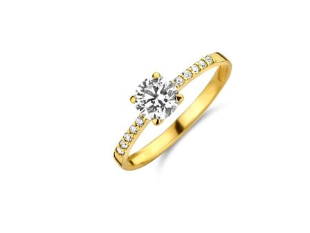 Ring zirkonium - goud 18 kt met zirkonium | You &amp; Me