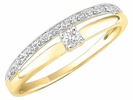 Ring - goud 18 kt met briljant | J&amp;A Collectie