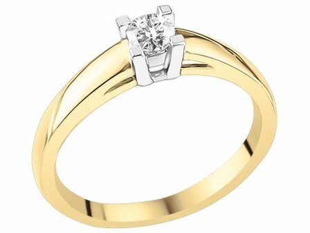 Ring - goud 18 kt met briljant | J&amp;A Collectie