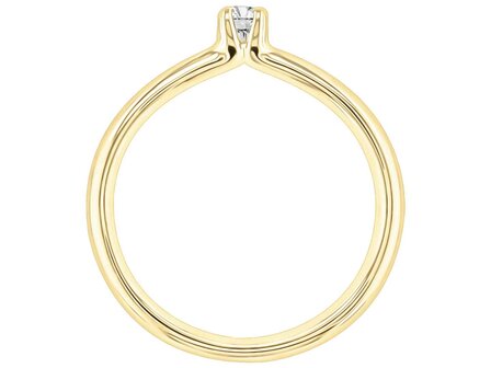 Ring - goud 18 kt met briljant | J&amp;A Collectie