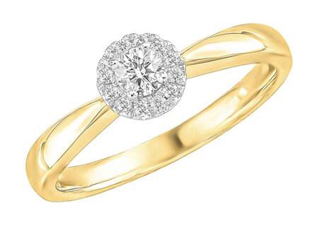 Ring - goud 18 kt met briljant | J&amp;A Collectie