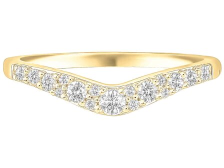 Trouwring briljant - goud 18 kt met briljant | J&amp;A Collectie
