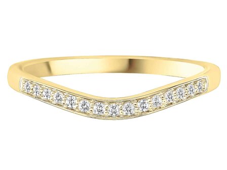 Trouwring briljant - goud 18 kt met briljant | J&amp;A Collectie