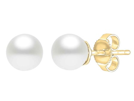 oorring parel - goud | J&amp;A Collectie