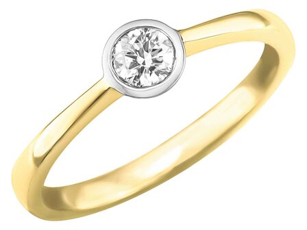 Ring - goud 18 kt met briljant | J&amp;A Collectie