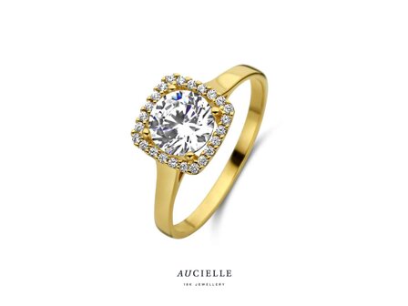 Ring Zirkonium - goud | Aucielle