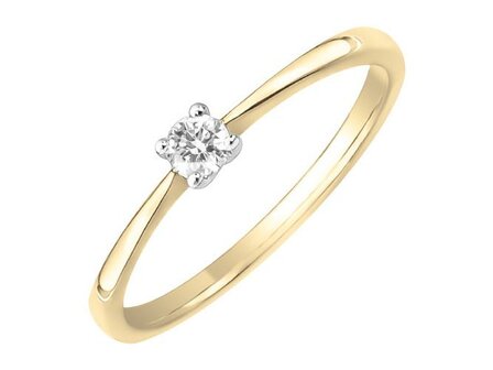 ring briljant - goud 18 kt met briljant | Elegance