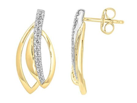 oorring briljant - goud | J&amp;A Collectie