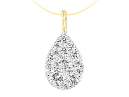 hanger briljant - goud | J&amp;A Collectie