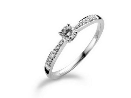 Ring - goud 18 kt met briljant | J&amp;A Collectie