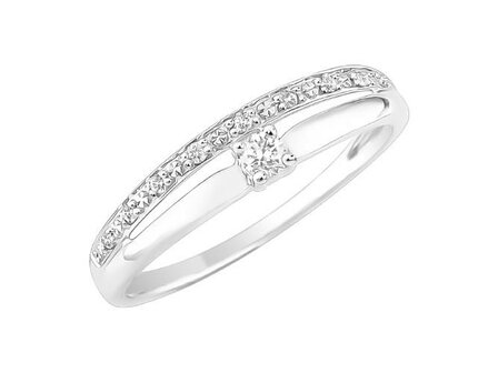 ring briljant - goud 18 kt met briljant | J&amp;A Collectie