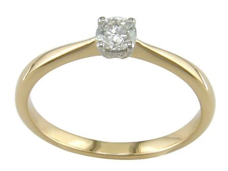 Ring - goud 18 kt met briljant | J&amp;A Collectie