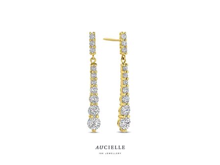 oorring zirkonium - goud | Aucielle