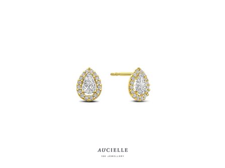 oorring zirkonium - goud | Aucielle