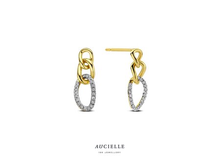 oorring briljant - goud | Aucielle