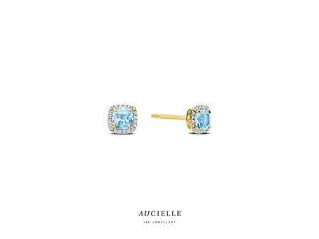 oorring briljant - goud | Aucielle