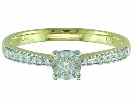 Ring - goud 18 kt met briljant | J&amp;A Collectie
