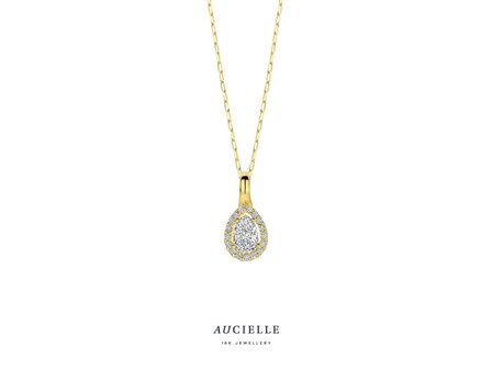 hanger zirkonium - goud | Aucielle