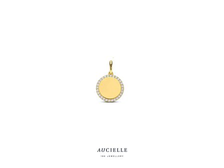 hanger zirkonium - goud | Aucielle
