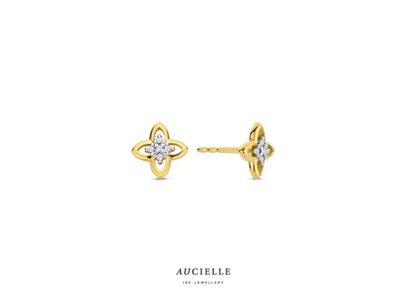 oorring briljant - goud | Aucielle