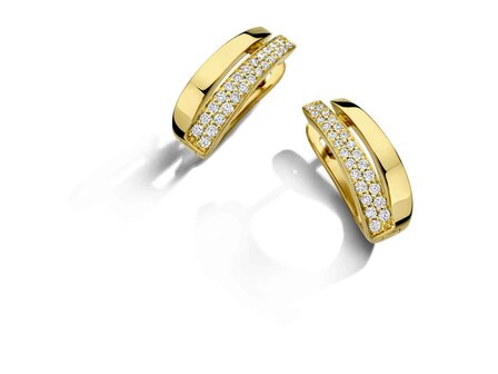 oorring briljant - goud | Elegance