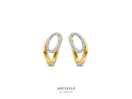 oorring zirkonium - goud | Aucielle