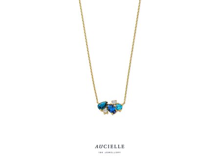 collier zirconium - goud | Aucielle