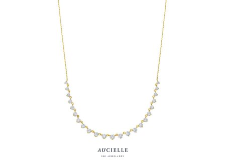 collier zirconium - goud | Aucielle