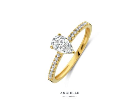 Ring Zirkonium - goud | Aucielle