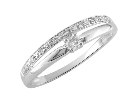 ring briljant - goud 18 kt met briljant | J&amp;A Collectie