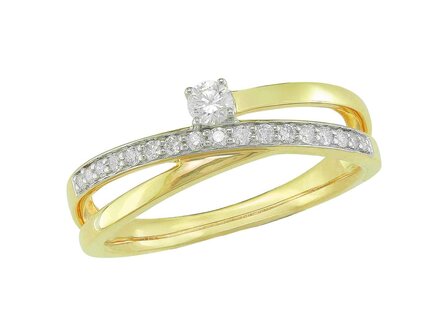 ring briljant - goud 18 kt met briljant | J&amp;A Collectie