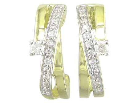 oorring briljant - goud 18 kt met briljant | J&amp;A Collectie