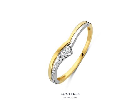 ring briljant - goud 18 kt met briljant | Aucielle