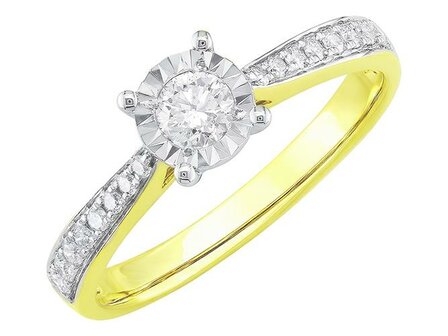 Ring - goud 18 kt met briljant | J&amp;A Collectie