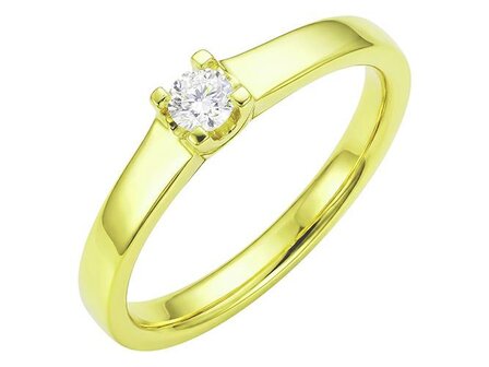 Ring - goud 18 kt met briljant | J&amp;A Collectie