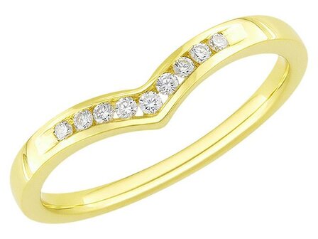 Trouwring briljant - goud 18 kt met briljant | J&amp;A Collectie