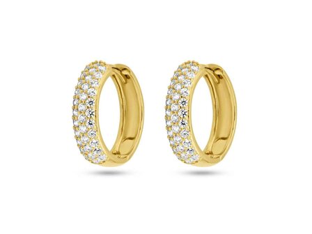 oorring zirkonium - goud | Buffilor