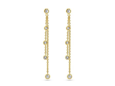 oorring zirkonium - goud | Buffilor