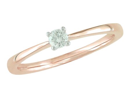 Ring - goud 18 kt met briljant | J&amp;A Collectie