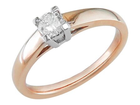 Ring - goud 18 kt met briljant | J&amp;A Collectie