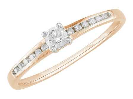 Ring - goud 18 kt met briljant | J&amp;A Collectie