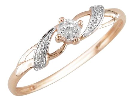 Ring - goud 18 kt met briljant | J&amp;A Collectie