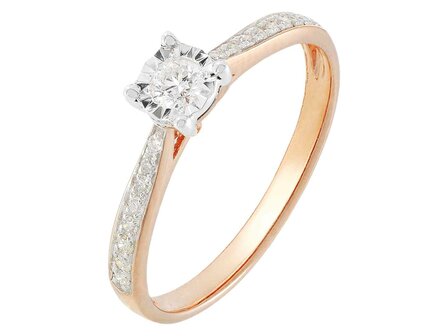 Ring - goud 18 kt met briljant | J&amp;A Collectie