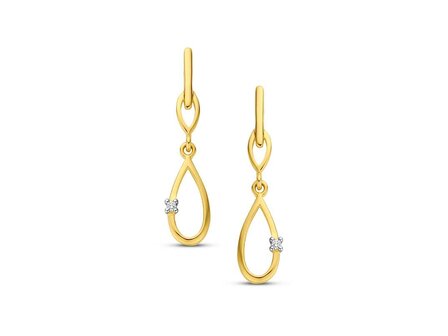 oorring briljant - goud | You &amp; Me
