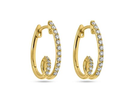 oorring briljant - goud | Elegance