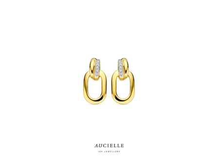 oorring briljant - goud | Aucielle