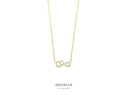collier zirconium - goud | Aucielle