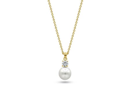 collier zirconium - goud 18 kt met zirkonium | Buffilor