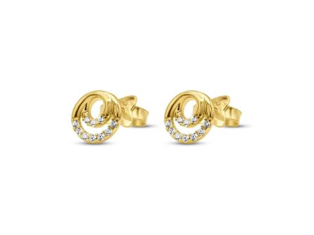 oorring zirkonium - goud | Buffilor