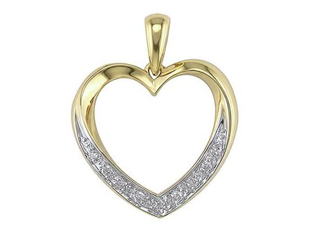 hanger - goud 18 kt met briljant | J&amp;A Collectie